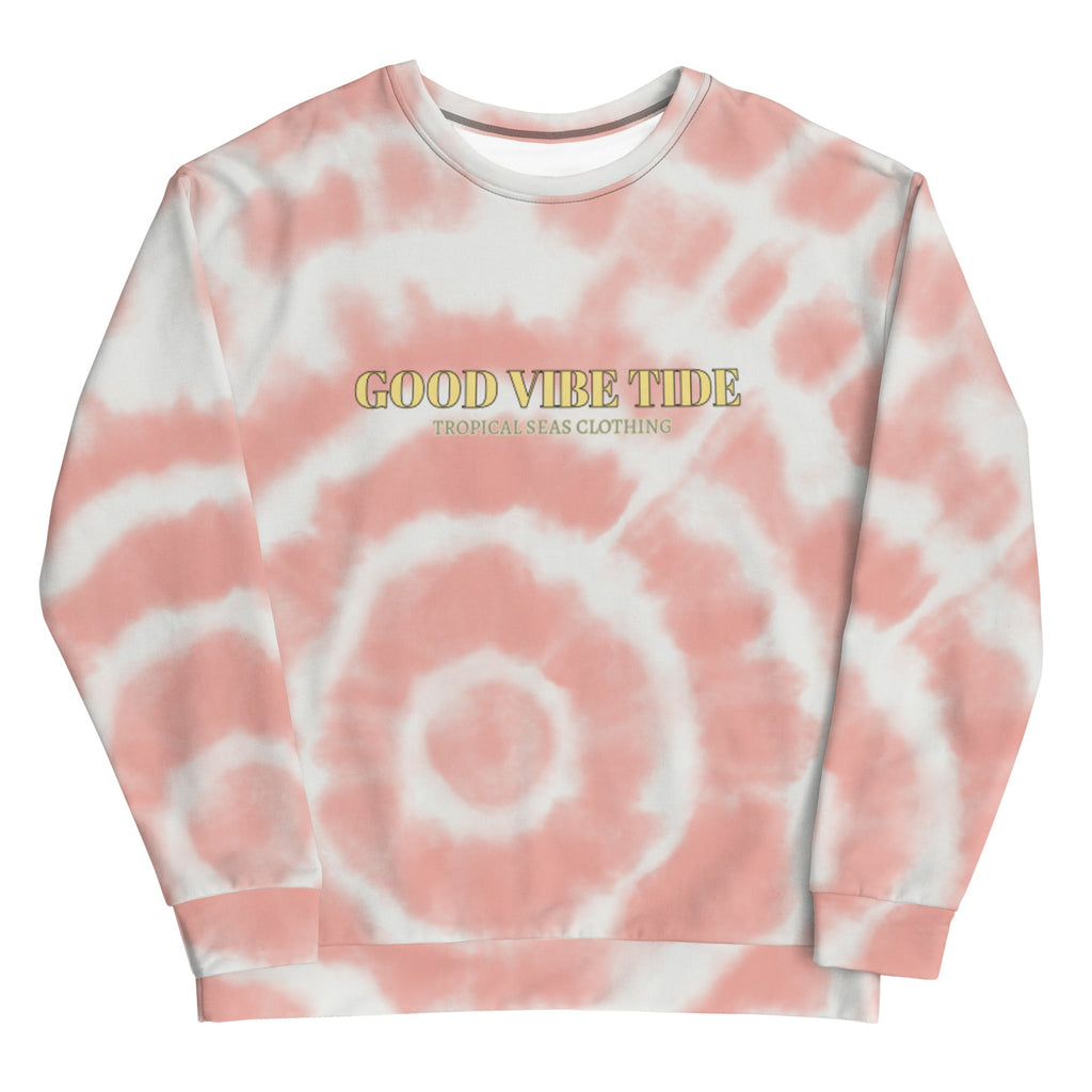 Peach Tie-Dye Vibe Tropical Sweatshirt | Streetwear