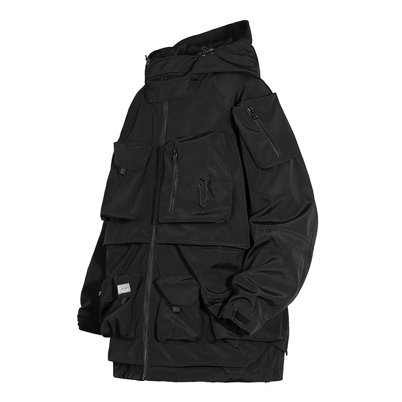 Men's Loose Casual Hooded 3D Work Jacket