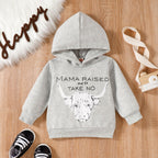 Children's Long Sleeve Cartoon Letter Print Hoodie | Streetwear