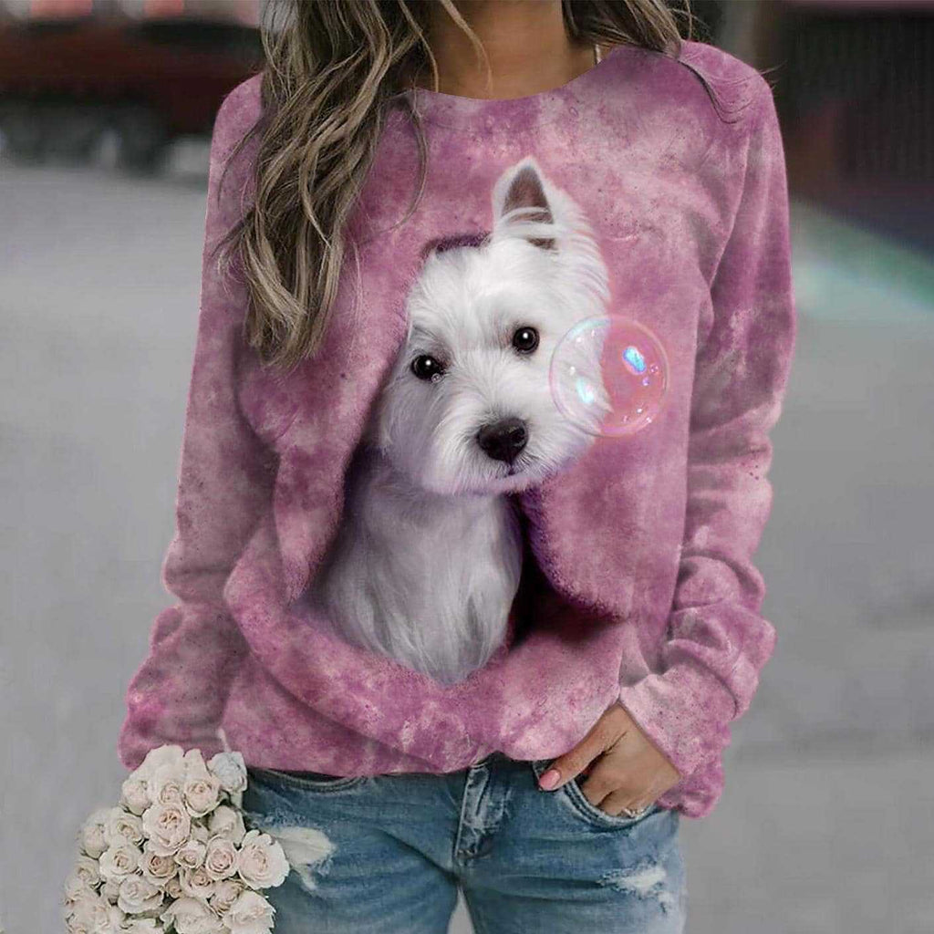 3D Round Neck Stylish Sweater for Women