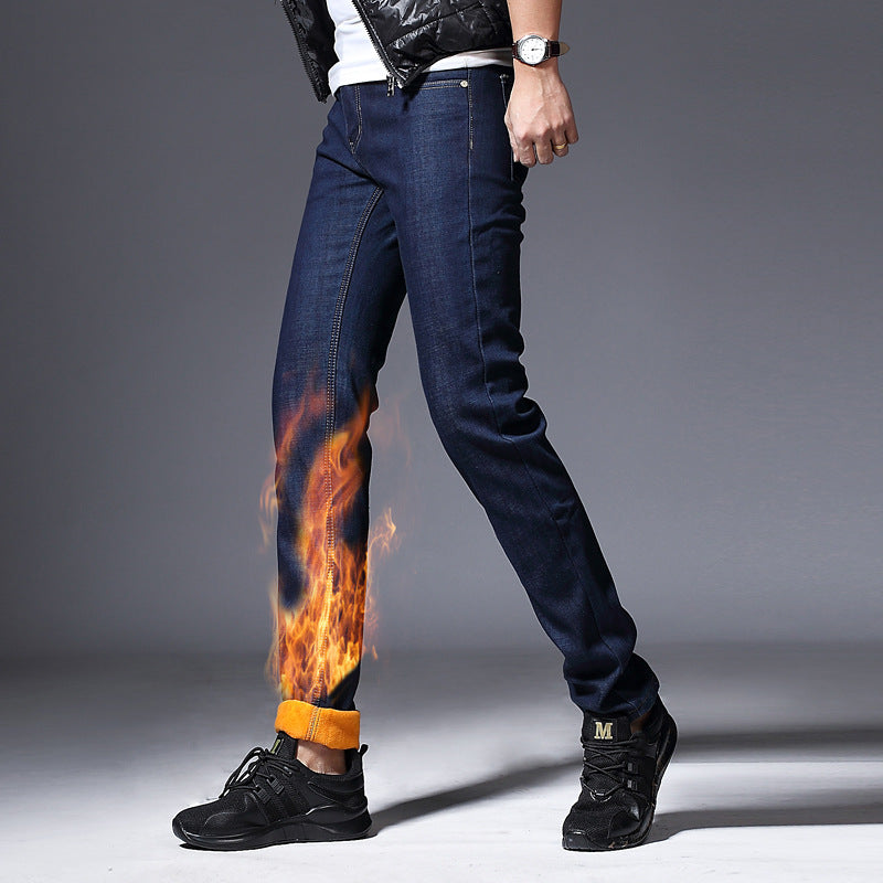 Cotton and Fleece Blend Jeans