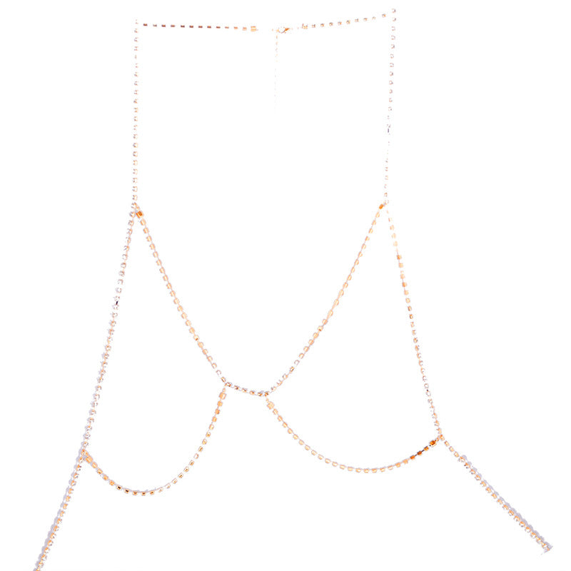 Rhinestone Bralette Body Chain