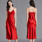 Women’s Silk Long Nightgown - Summer Sleepwear SQ311