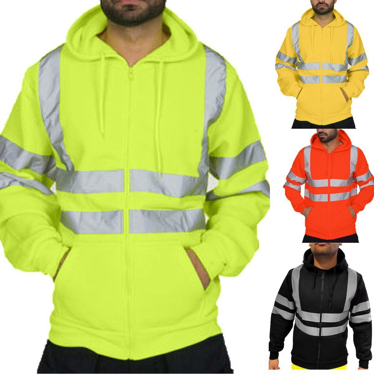 Reflective Hoodie for Sanitation Work Clothing | Streetwear