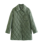 Reversible Winter Jacket with Pockets and Lapel