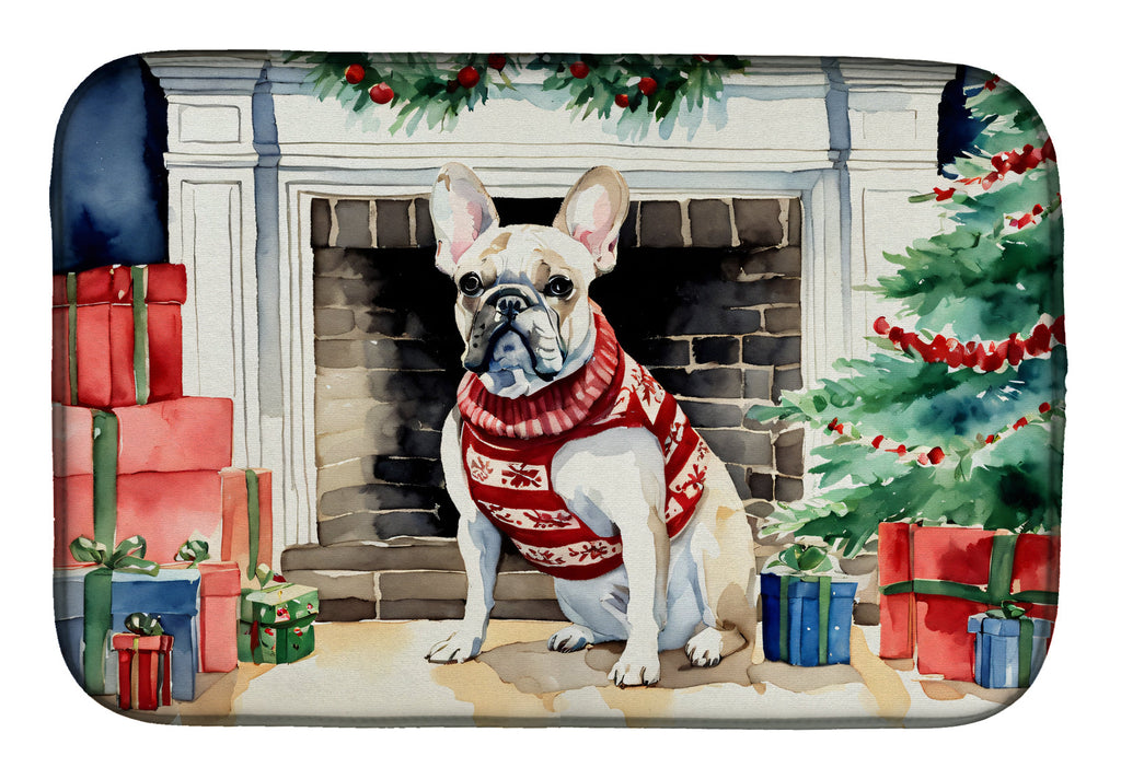 French Bulldog Cozy Christmas Dish Drying Mat