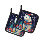 Polar Bear Christmas Pair of Pot Holders