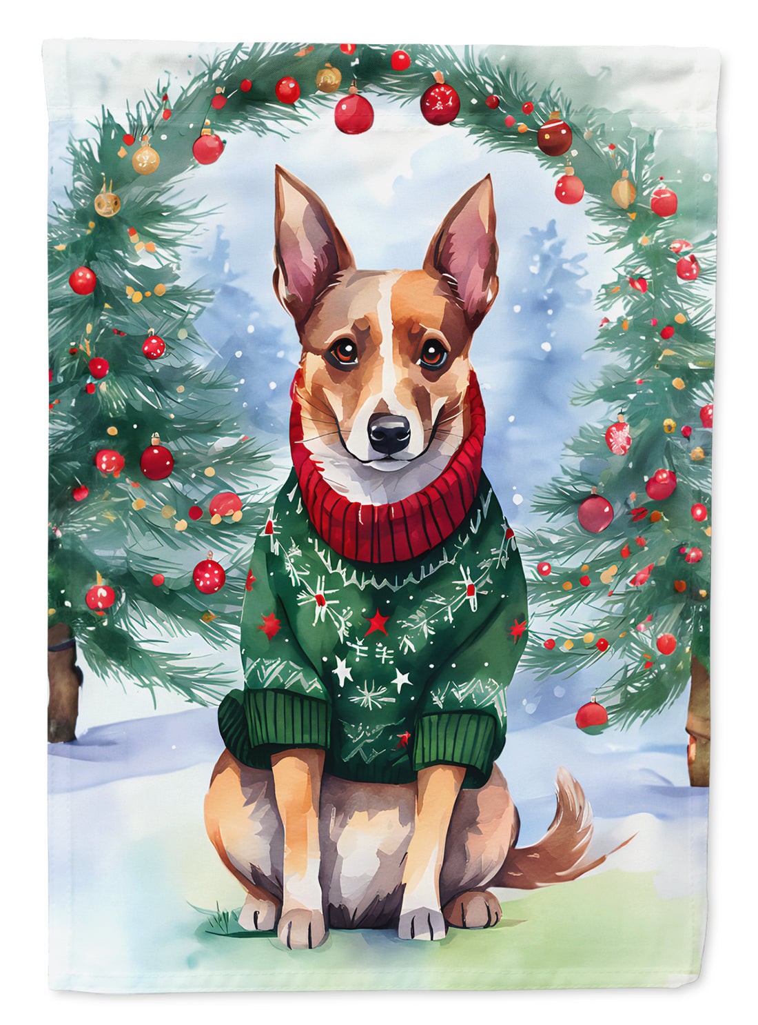 Lancashire Heeler Christmas House Flag