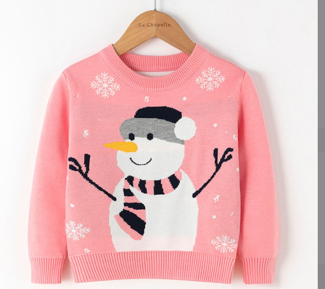 Cartoon Christmas Red Snowman Pullover Sweater | Streetwear
