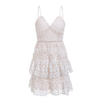 Lace-Trimmed Vacation Dress with Spaghetti Straps