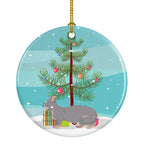 Dwelf Cat Christmas Ceramic Ornament