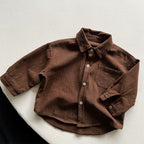 Cotton Long Sleeve Shirt for Kids' Fashion Coat