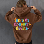 Women's Hangover Hoodie with Back Print and Drop Shoulders | Streetwear