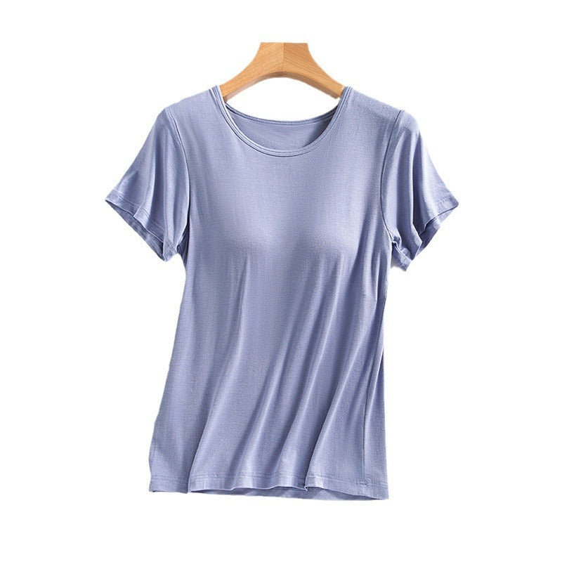 2024 Women's Summer Modal Bodysuit with Built-in Padding