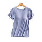 2024 Women's Summer Modal Bodysuit with Built-in Padding