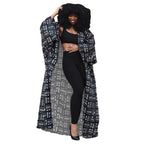 Winter Trench Full Sleeve Print Windbreaker Coat for Women