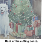 Kuvasz Cozy Christmas Glass Cutting Board
