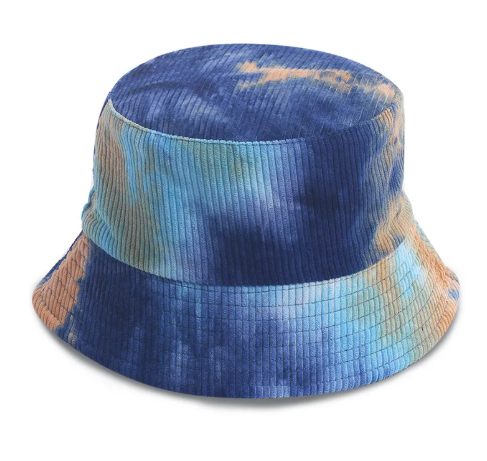 Corduroy Tie-Dye Fisherman Hat | Embroidered Cap
