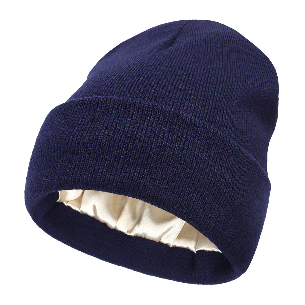 Satin Lined Anti Static Warm Wool Hat | Embroidered Cap
