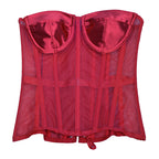 P3202 Breathable Mesh Sheer Fishbone Corset