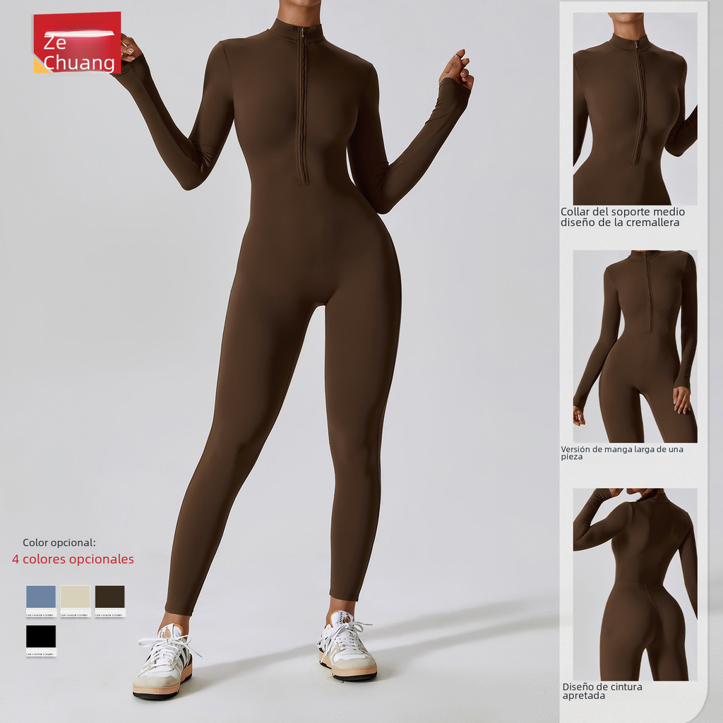 Zechuang High-Intensity Long Sleeve Yoga Bodysuit 8306