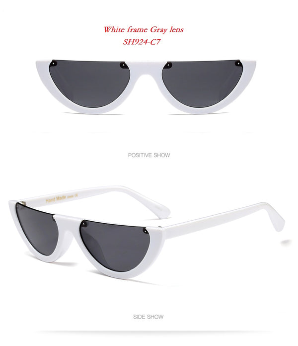 Half-Frame Cat-Eye Sunglasses