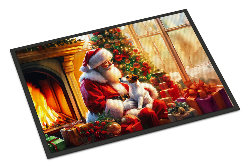 Jack Russell Terrier and Santa Claus Doormat