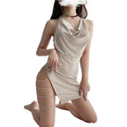 Sexy Backless Lingerie Set with Skirt and Temptation