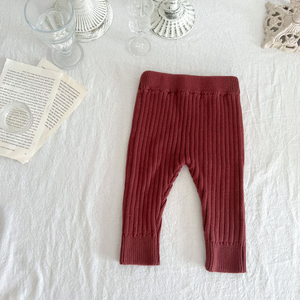 Children's Knitted Cotton Wool Elastic Leggings