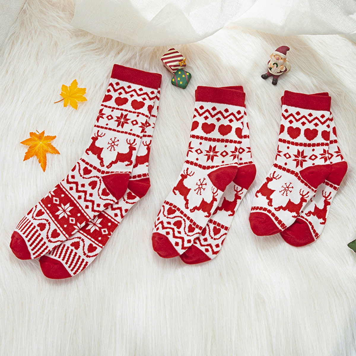 Children's Jacquard Christmas Socks the Holidays