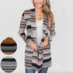 Women's Graphic Printed Long Sleeve Cardigan Coat
