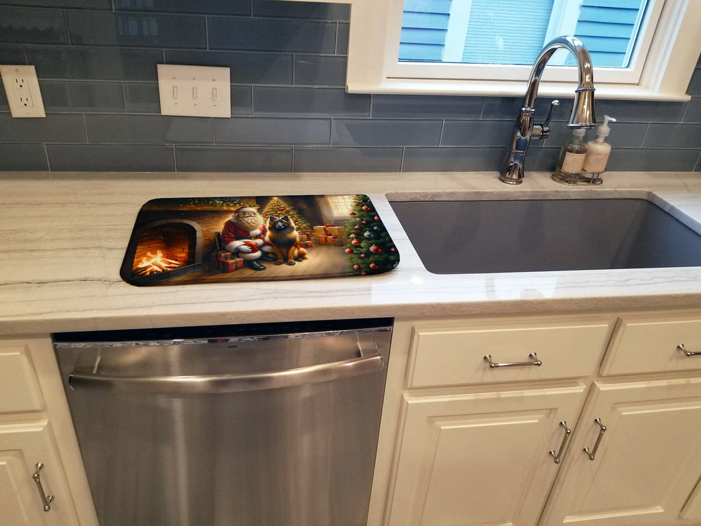 Belgian Tervuren and Santa Claus Dish Drying Mat