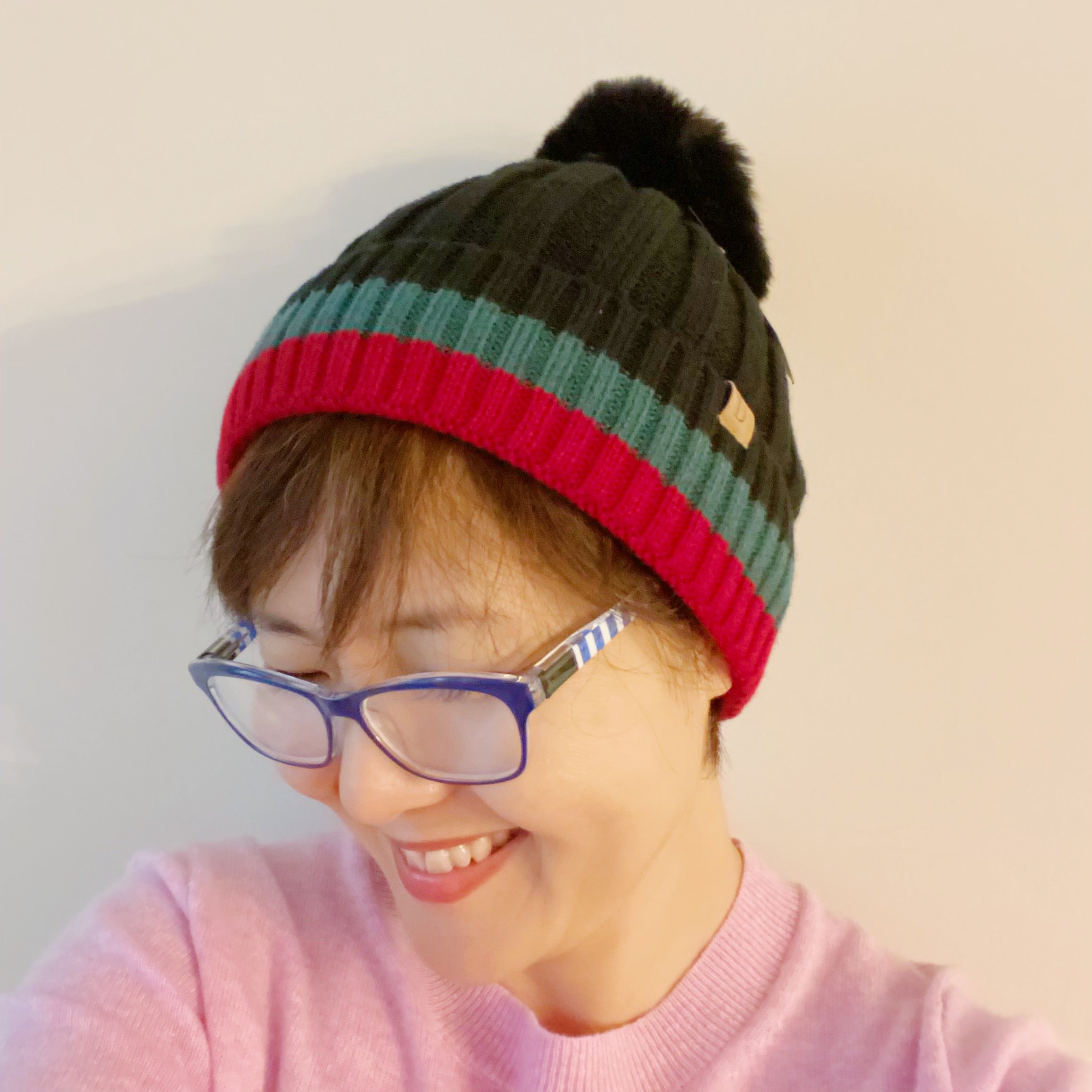 Deluna Stripe Beanie | Embroidered Cap