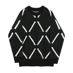 Trendy Men's Plush Plaid Outerwear Sweater