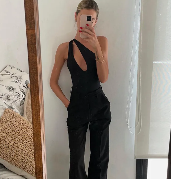 Women's Summer Fashion Sexy Hollow-Out Bodysuit
