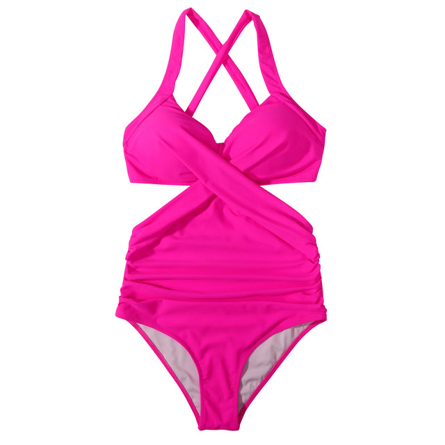 One Piece Push Up Halter Monokini Swimwear for Women