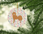 Elo Dog #1 Merry Christmas Ceramic Ornament