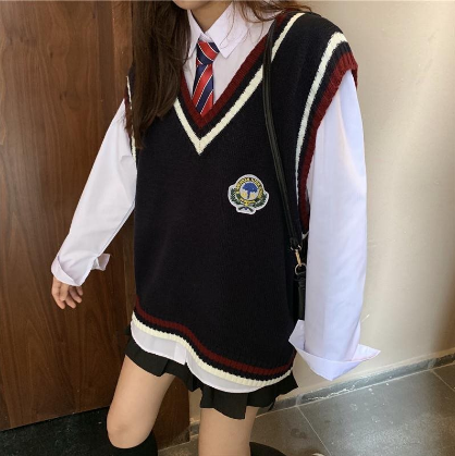 V Neck Knitted Wool Vest for Women