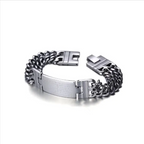 Men's Cross Scripture ID Bracelet | Christian Jewelry