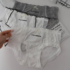 Stylish High-Grade Soft Cotton Lace Mid-Rise Panties