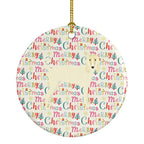 Afghan Hound Merry Christmas Ceramic Ornament