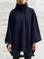 Plus Size Mid-Length Zipper Long-Sleeved Jacket