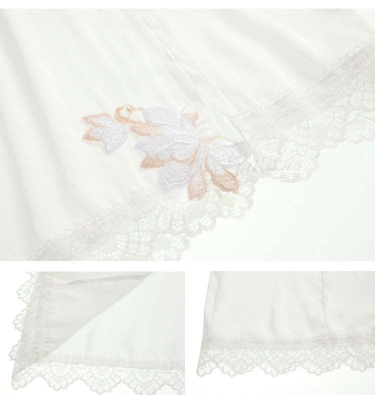 Lace Lingerie Nightwear Cami Dress with Side Split
