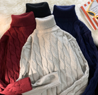 Yidao Vintage Loose Turtleneck Casual Winter Sweater