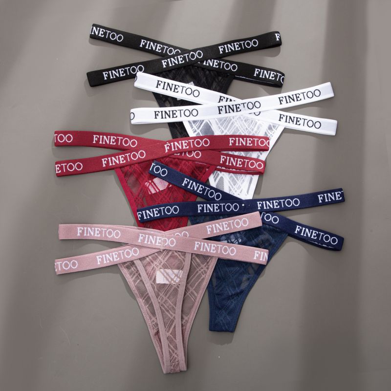 Transparent Cross Strap Women's Thong T-Panties