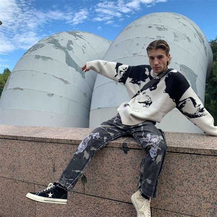 Retro High-Grade Sweater for Casual Street Style