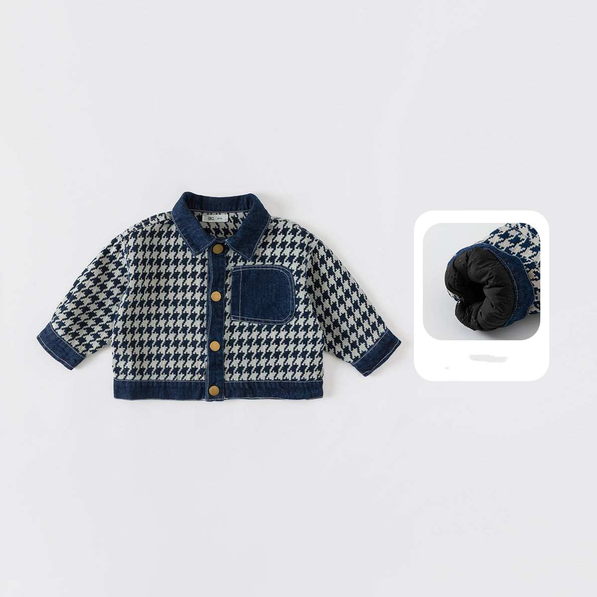 Children's Winter Denim Coat with Fashionable Style