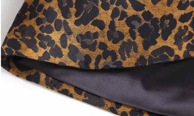 Leopard Print Knee-Length Jacket for Women