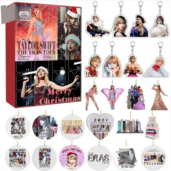 Christmas Advent Calendar Keychain – 24-Day Countdown for Kids & Adults, Cute Cartoon Ornament, 2024 Holiday Gift Idea | Accessory