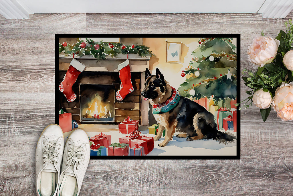 Norwegian Buhund Cozy Christmas Doormat